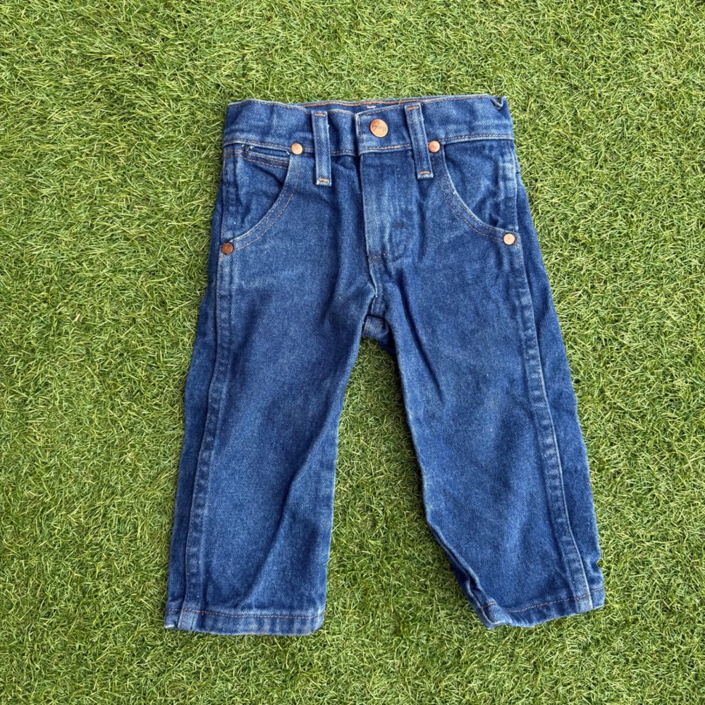 Vtg Wrangler Kids Denim Jeans Cotton Slim Fit Toddler Size 1T Western Cowboy‎